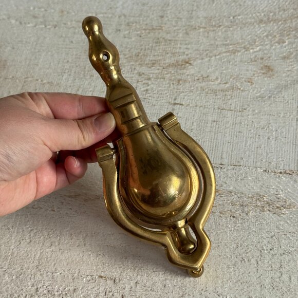 Vintage Traditional Brass Door Knocker - Metal Vintage Door Knocker Hardware - Picture 1 of 10